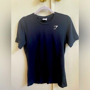 Gymshark T-shirt  S Navy Cotton/Elastin EUC